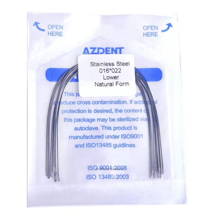 Azdent Дуги Stainless Steel (SS), 016x022, Lower, Natural Form, 10 шт